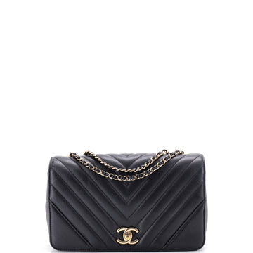 Chanel Statement Flap Bag Chevron Calfskin Small