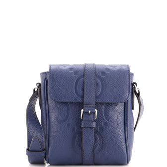 Gucci Messenger Bag Jumbo GG Embossed Leather Small