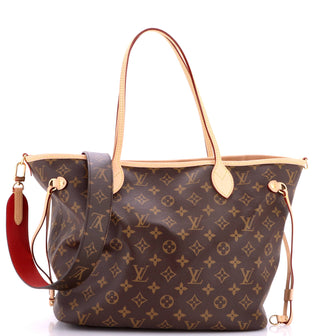 Louis Vuitton Neverfull Bandouliere Inside Out Monogram Canvas and Textile MM
