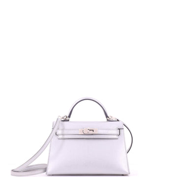 Hermes Kelly Mini II Bag Metallic Chevre Chamkilight with Palladium Hardware 20