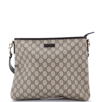 Gucci Zip Top Messenger Bag GG Coated Canvas Medium