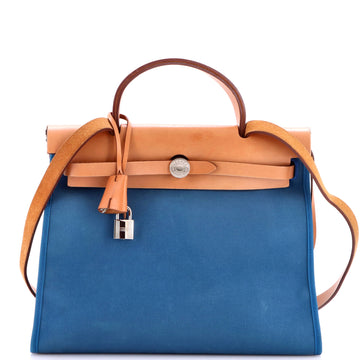 Hermes Herbag Zip Leather and Toile 31