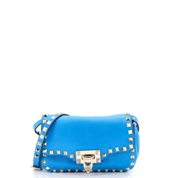 Valentino Garavani Rockstud Flip Lock Flap Bag Leather Mini