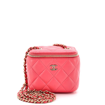 Chanel Classic Vanity Case with Chain Quilted Lambskin Mini