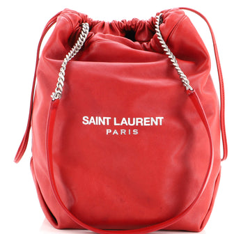 Saint Laurent Teddy Bucket Bag Leather Large