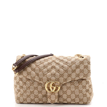 Gucci GG Marmont NM Flap Bag GG Canvas Medium