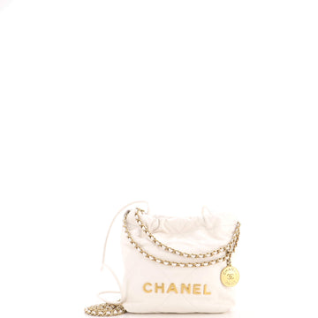 Chanel 22 Chain Hobo Quilted Calfskin Mini