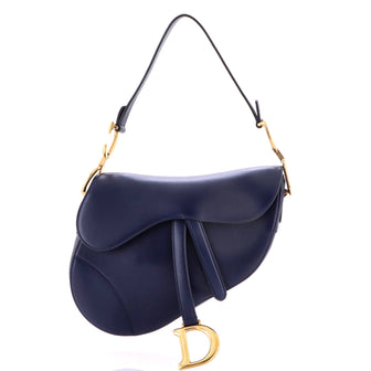 Christian Dior Saddle Handbag Leather Medium