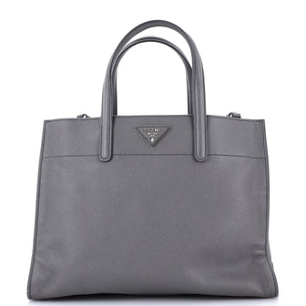 Prada Soft Triple Pocket Convertible Tote Saffiano Leather