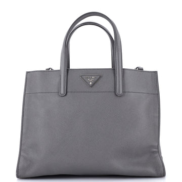 Prada Soft Triple Pocket Convertible Tote Saffiano Leather