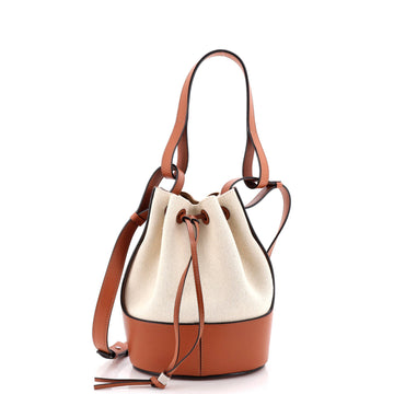 Loewe Balloon Bucket Bag Canvas and Leather Medium