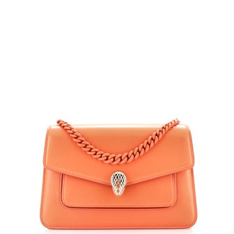 Bvlgari Serpenti Forever Maxi Chain Crossbody Bag Leather Small