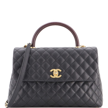 Chanel Coco Top Handle Bag Quilted Caviar Medium