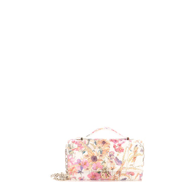 Christian Dior My Dior Top Handle Flap Bag Printed Leather Mini