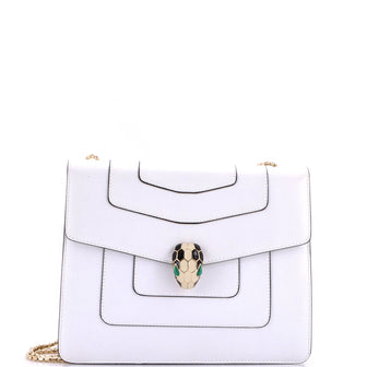 Bvlgari Serpenti Forever Square Shoulder Bag Leather Medium