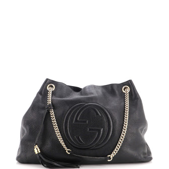 Gucci Soho Chain Strap Shoulder Bag Leather Large