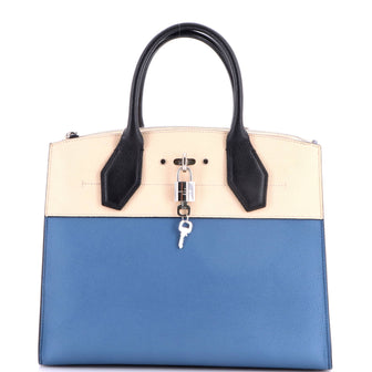 Louis Vuitton City Steamer Handbag Leather MM