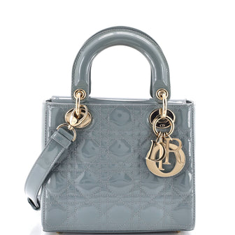 Christian Dior Lady Dior Bag Cannage Quilt Patent Small