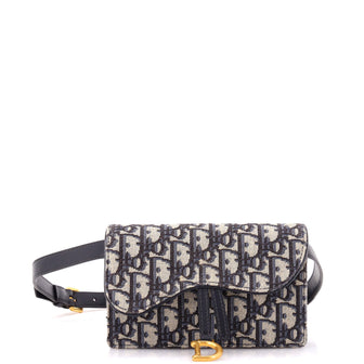Christian Dior Saddle Rectangular Belt Bag Oblique Canvas