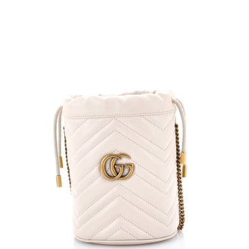 Gucci GG Marmont Bucket Bag Matelasse Leather Mini