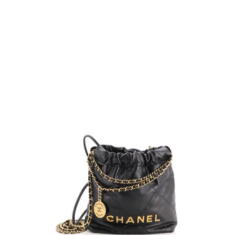 Chanel 22 Chain Hobo Quilted Calfskin Mini