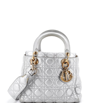 Christian Dior Lady Dior Bag Cannage Quilt Grained Calfskin Medium