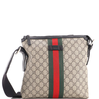 Gucci Web Messenger Bag GG Coated Canvas Medium