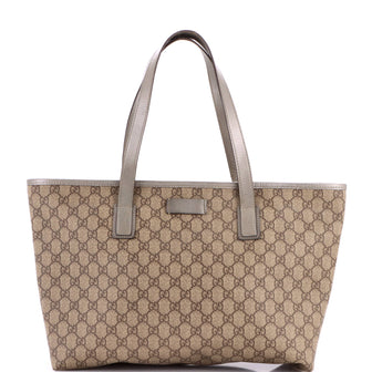 Gucci Plus Tote GG Coated Canvas with Leather Medium