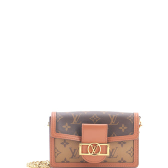Louis Vuitton Dauphine Chain Wallet Reverse Monogram Canvas