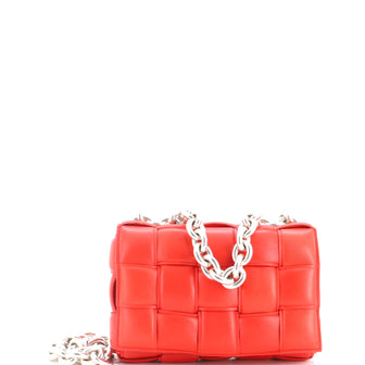 Bottega Veneta Cassette Chain Crossbody Bag Padded Maxi Intrecciato Leather