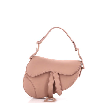 Christian Dior Ultra Matte Saddle Handbag Leather Mini