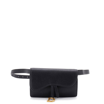Christian Dior Saddle Rectangular Belt Bag Leather