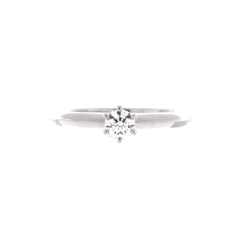 Tiffany & Co. Tiffany Setting Solitaire Ring Platinum with RBC Diamond H/3EX/VS1 0.22CT