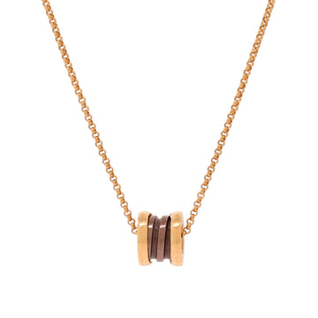 Bvlgari B.Zero1 Pendant Necklace 18k Rose Gold and Metal Mini