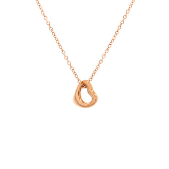 Tiffany & Co. Elsa Peretti Open Heart Pendant Necklace 18K Rose Gold 7mm