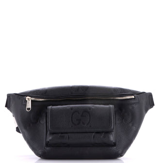 Gucci Front Pocket Belt Bag Jumbo GG Embossed Leather