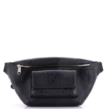 Gucci Front Pocket Belt Bag Jumbo GG Embossed Leather