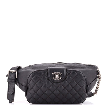Chanel Casual Rock Waist Bag Quilted Calfskin