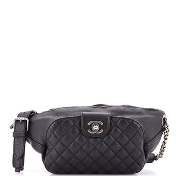 Chanel Casual Rock Waist Bag Quilted Calfskin