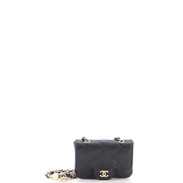 Chanel Classic Flap Chain Belt Bag Quilted Caviar Mini