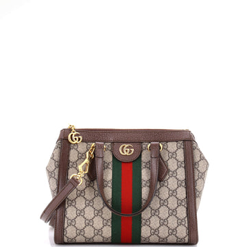 Gucci Ophidia Top Handle Tote GG Coated Canvas Small