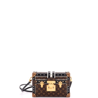 Louis Vuitton Petite Malle Handbag Limited Edition Brogue Reverse Monogram Canvas and Leather