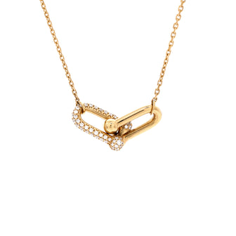 Tiffany & Co. HardWear Double Link Pendant Necklace 18K Yellow Gold with Diamonds Small
