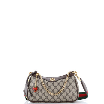 Gucci Ophidia Charm Shoulder Bag GG Coated Canvas Small