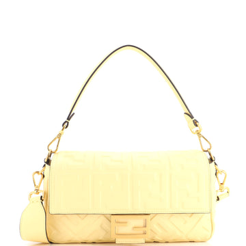 Fendi Baguette NM Bag Zucca Embossed Leather Medium