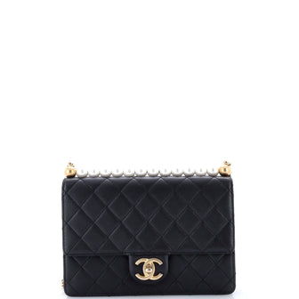 Chanel Chic Pearls Flap Bag Quilted Lambskin Small