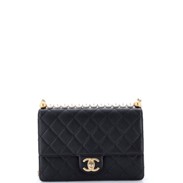 Chanel Chic Pearls Flap Bag Quilted Lambskin Small