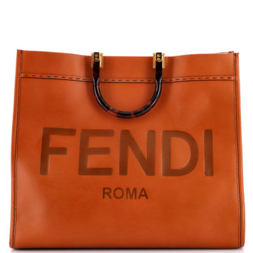 Fendi Sunshine Shopper Tote Leather Large