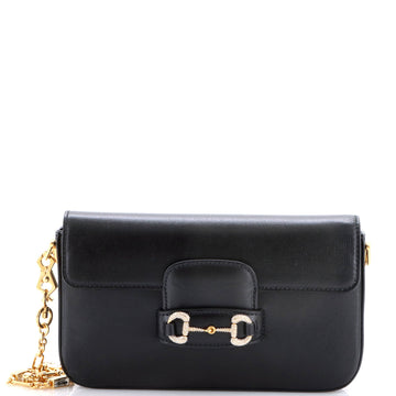 Gucci Horsebit 1955 Shoulder Bag Leather with Crystal Detail Mini