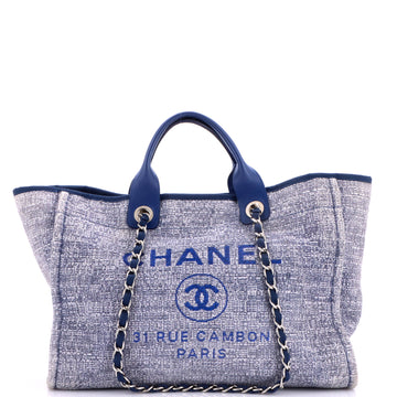 Chanel Deauville Tote Raffia with Glitter Detail Medium